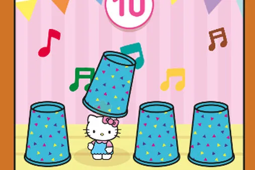 キティーがいるコップを当てるゲーム HELLO KITTY AND FRIENDS FINDER