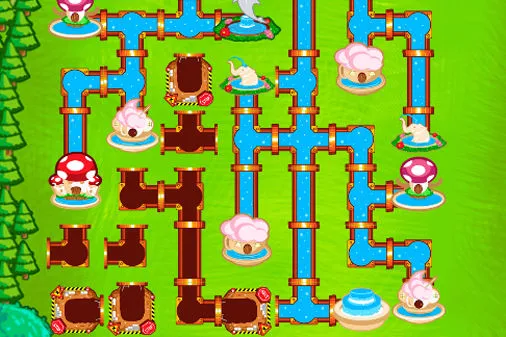 パイプで水を配管するパズルゲーム Plumber World