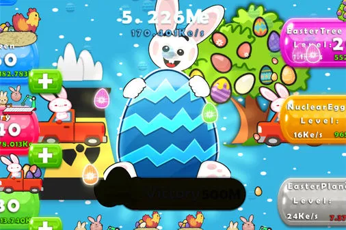 タマゴを突っつくクリッカー放置ゲーム【EASTER CLICKER】